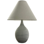 Scatchard Table Lamp w/Cone Shade - Pearl Blue / Cream