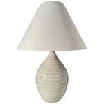 Scatchard Table Lamp w/Cone Shade - Natural Spiral / Cream