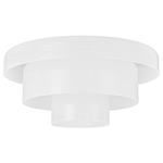 Port Richmond Ceiling Flush Light - Aged Brass / Cloud