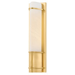 Tottenville Bathroom Vanity Light - Aged Brass / Cloud