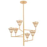 Alora Chandelier - Vintage Gold Leaf / Gilded Ivory