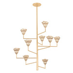 Alora Chandelier - Vintage Gold Leaf / Gilded Ivory
