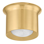 Noxon Ceiling Flush Light - Aged Brass / Cloud