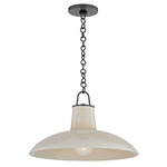 Pottersville Pendant - Distressed Bronze / Ivory Crackle