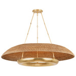 Oaklyn Pendant - Vintage Gold Leaf / Natural