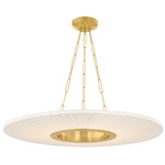 Prattsburgh Chandelier - Aged Brass / Faux Silk