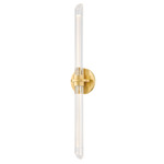 Knighton Bathroom Vanity Light - Aged Brass / Clear