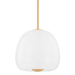 Scranton Pendant - Aged Brass / Clear Etched