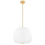 Scranton Pendant - Aged Brass / Clear Etched