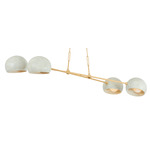 Turner Linear Chandelier - Vintage Gold Leaf / Limewash