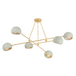 Turner Chandelier - Vintage Gold Leaf / Limewash