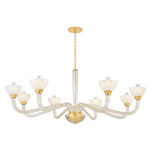 St. Lawrence Chandelier - Aged Brass / Opal