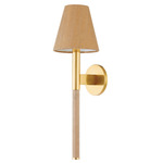 Lindenwood Wall Sconce - Aged Brass / Natural