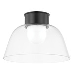 Lakeside Ceiling Flush Light - Distressed Bronze / Clear/ Opal