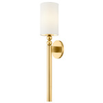 Lakeport Wall Sconce - Aged Brass / White Linen
