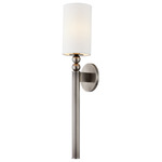 Lakeport Wall Sconce - Vintage Pewter / White Linen