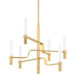 Allentown Chandelier - Aged Brass / Cloud