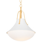 Coventry Pendant - Vintage Gold Leaf / Opal Glossy