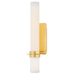 Groveland Station Wall Sconce - Aged Brass / Cloud
