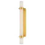Groveland Station Wall Sconce - Aged Brass / Cloud