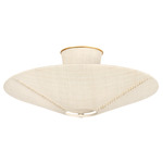 Salisbury Mills Semi Flush Ceiling Light - Gold Leaf