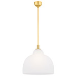 Oberon Pendant - Aged Brass / Etched Glass