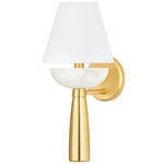 New Windsor Wall Sconce - Aged Brass / White