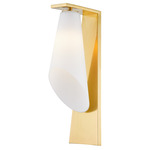 Andros Wall Sconce - Aged Brass / Matte Opal