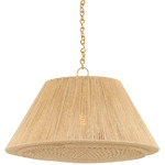 Mystic Pendant - Aged Brass / Natural Jute
