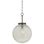 Falls Mills Pendant - Distressed Bronze / Clear Etched