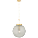 Falls Mills Pendant - Aged Brass / Clear Etched