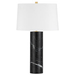 Sprague Table Lamp - Black Marble / White
