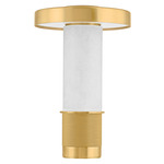 Sefton Rechargeable Table Lamp - Aged Brass / Alabaster