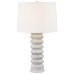 Harwinton Table Lamp - Grey White / White