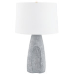 Hackensack Table Lamp - Shell Grey / White