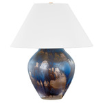 Pleasantville Table Lamp - Slate Blue / White