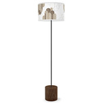 Arch Drum Floor Lamp - Black / Walnut / Brown