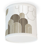 Arch Tube Ceiling Light  - Brushed Nickel / Brown