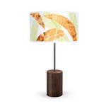 Banana Drum Table Lamp - Black / Walnut / Green