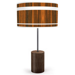 Band Drum Table Lamp - Black / Walnut / Ebony / Linen