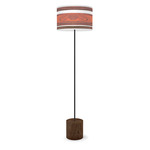 Band Drum Floor Lamp - Black / Walnut / Rosewood / Linen