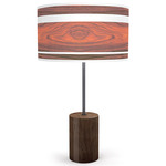 Band Drum Table Lamp - Black / Walnut / Rosewood / Linen