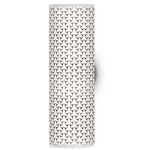 Basket Weave Tube Wall Sconce - Brushed Nickel / Brown