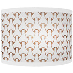 Basket Weave Curved Wall Sconce - Brushed Nickel / Brown