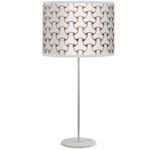 Basket Weave Table Lamp - Brushed Nickel / Brown