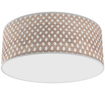 Coin Drum Ceiling Light - Brushed Nickel / Brown