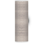 Coin Tube Wall Sconce - Brushed Nickel / Brown