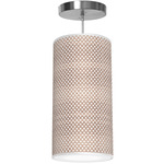 Coin Column Pendant - Brushed Nickel / Brown