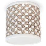 Coin Tube Ceiling Light - Brushed Nickel / Brown