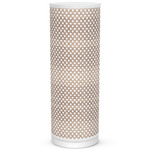 Coin Tube Table Lamp - White / Brown